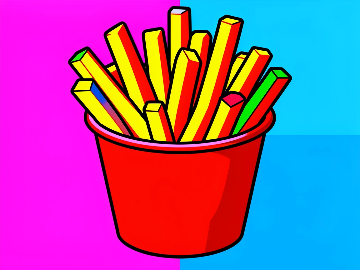 Basket of golden french fries
