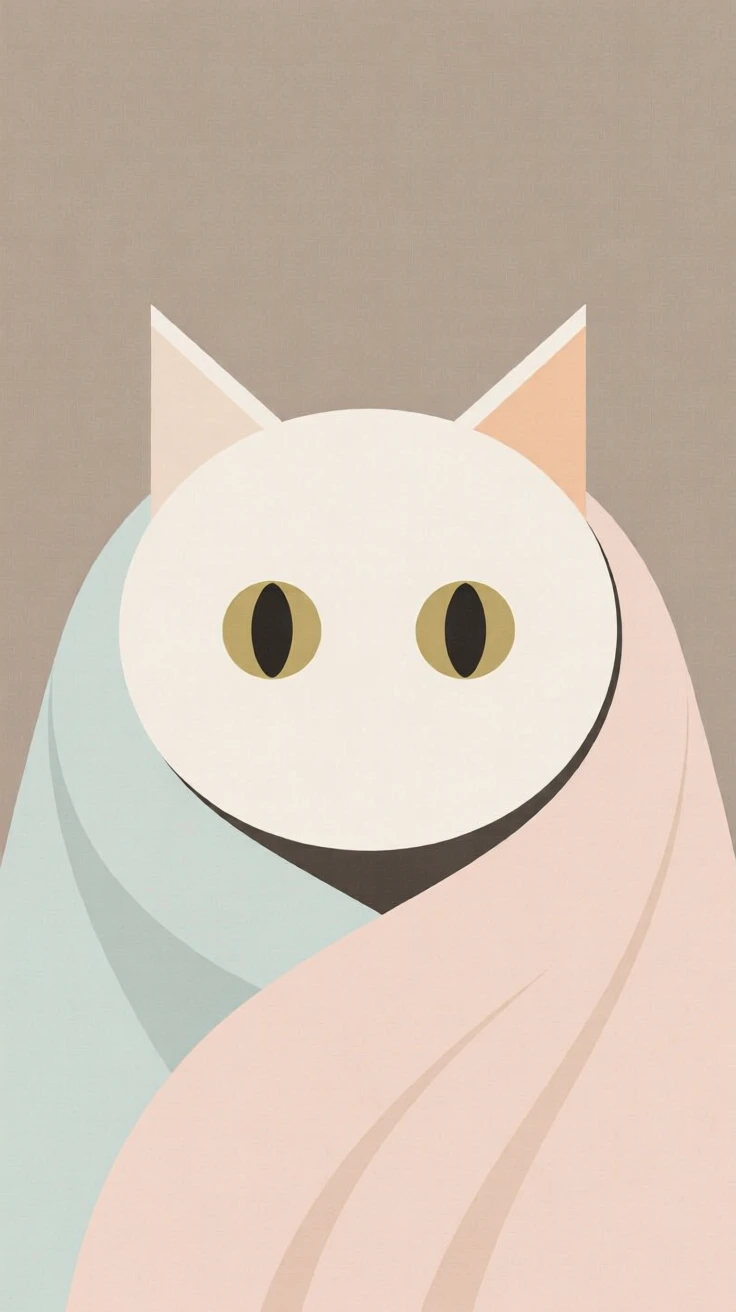 A kitten peeking out from under a blanket