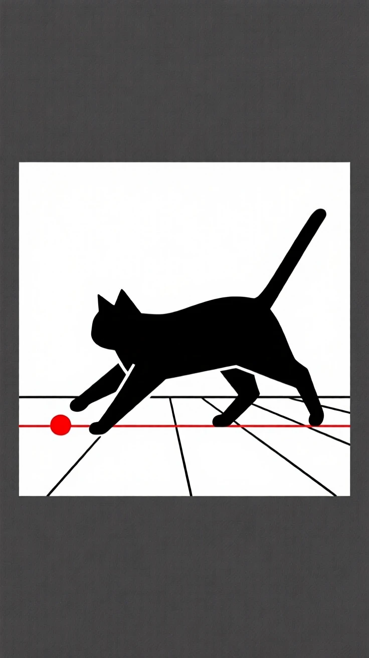 A cat chasing a laser dot across the floor
