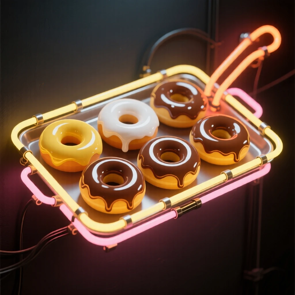 A tray of glazed donuts fresh from the fryer.