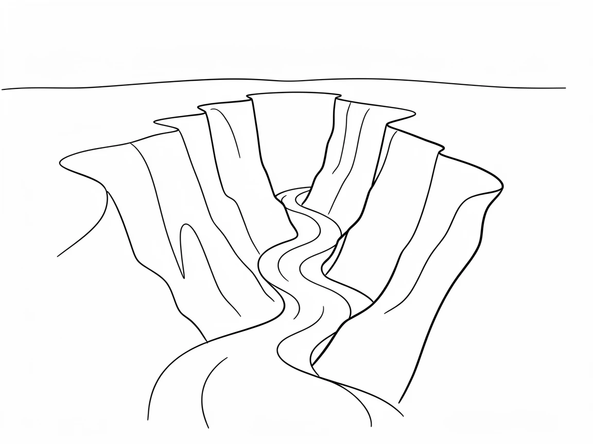 A vast canyon carved by a winding river seen from a high overlook