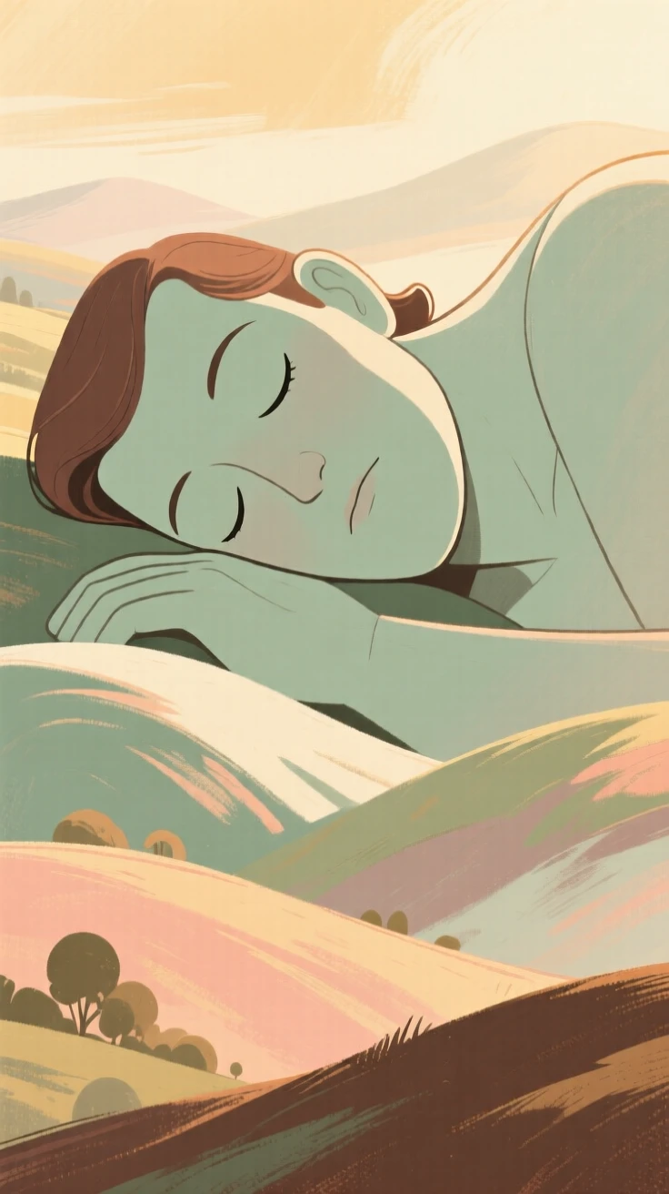 A giant sleeping peacefully among the hills of a quiet valley