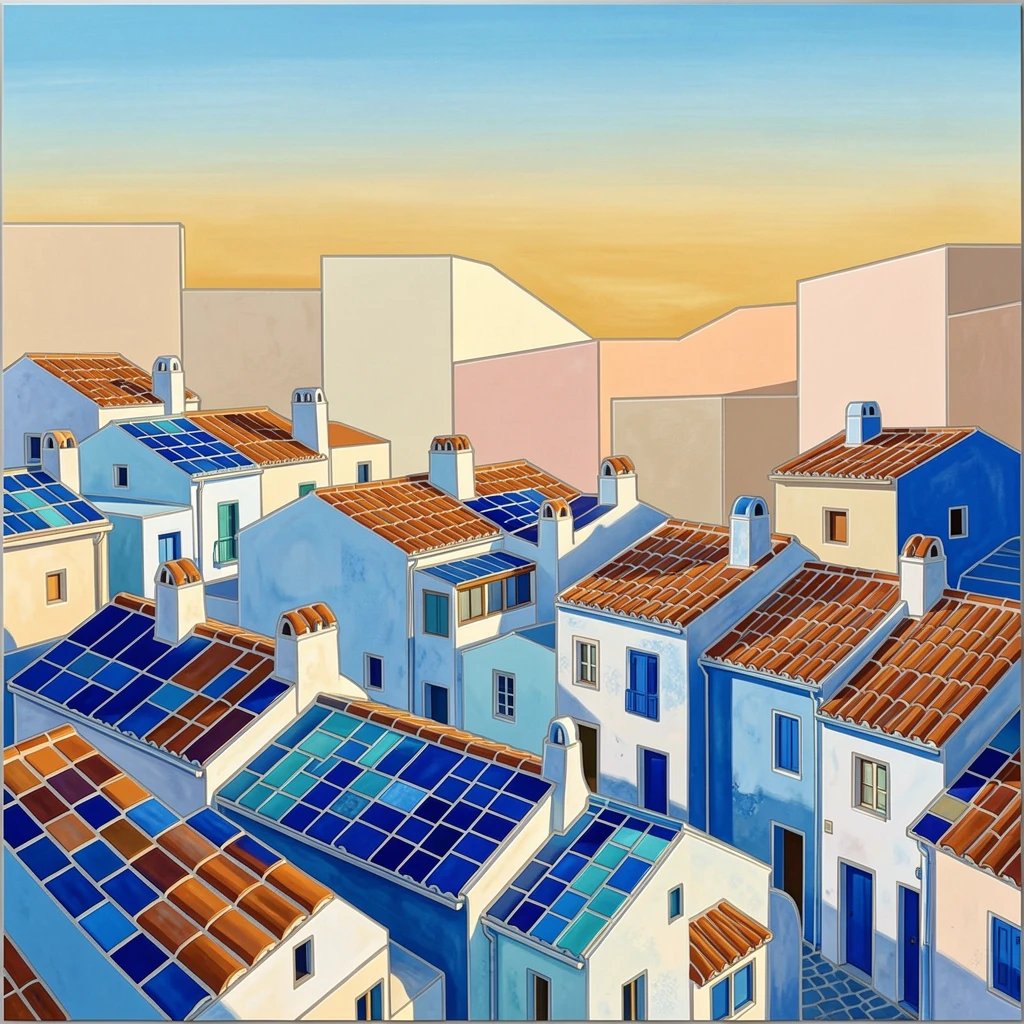The vibrant rooftops of Chefchaouen's blue-painted streets.
