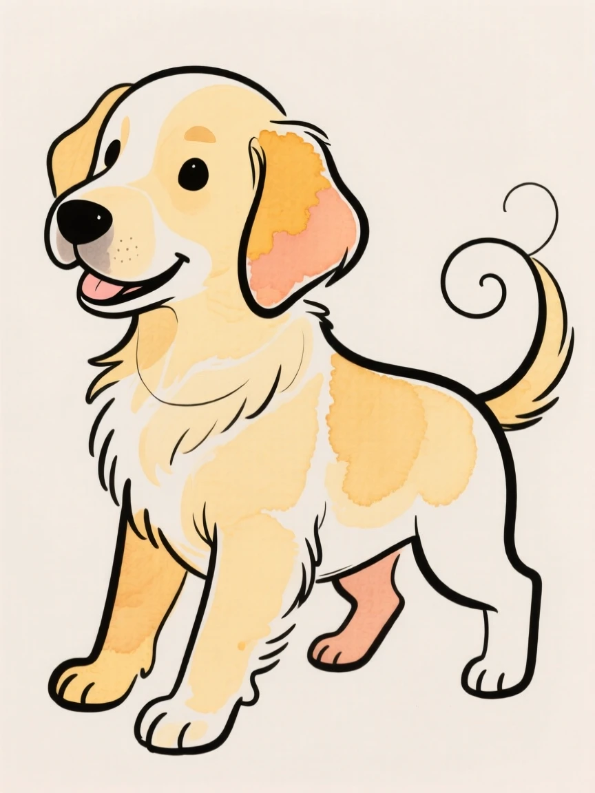 A playful golden retriever puppy