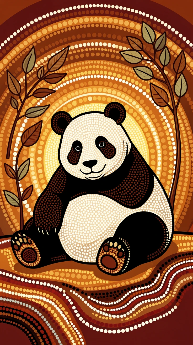 A giant panda basking in the afternoon sun