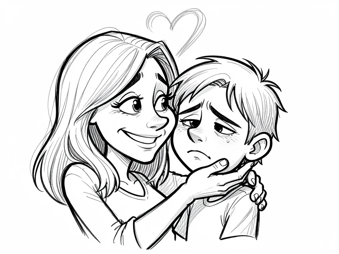 [Family & Relationship Moments] Heartwarming scene of a mother comforting her teenager after a tough breakup, radiating love and warmth