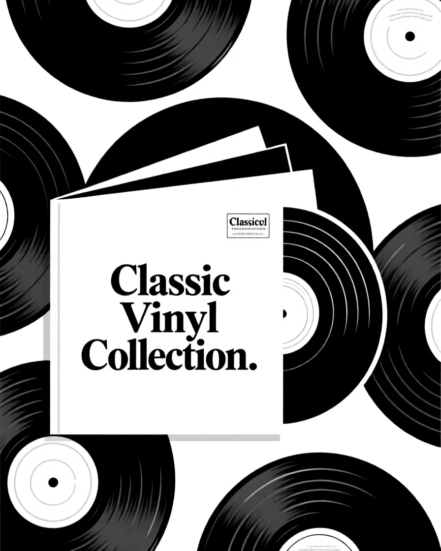 A collection of vintage vinyl records.