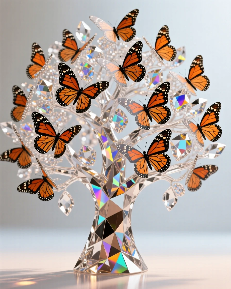 A monarch butterfly migration swarm covering an entire tree in orange and black.