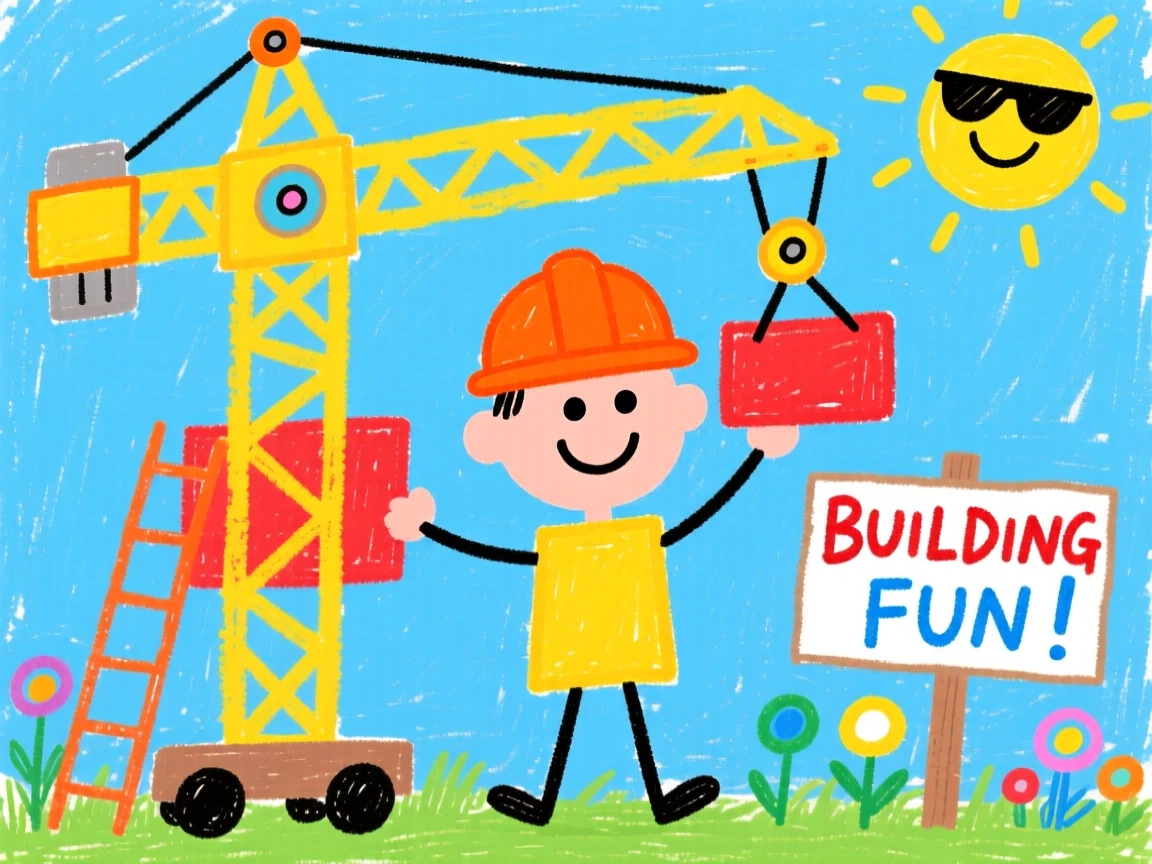 A construction worker operating a bright yellow crane.