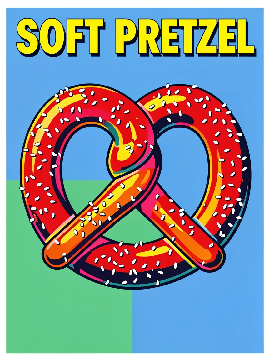 Soft pretzel with coarse salt