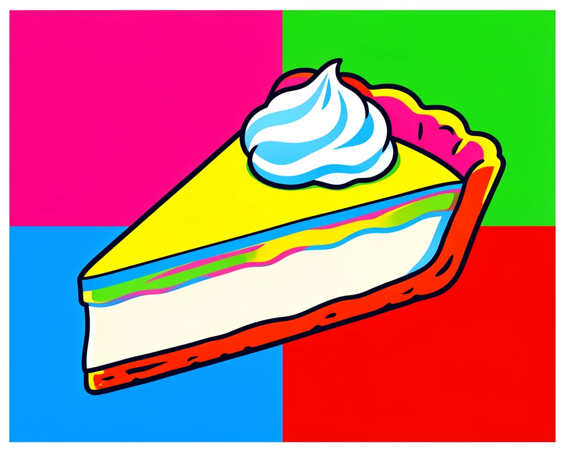 Slice of key lime pie