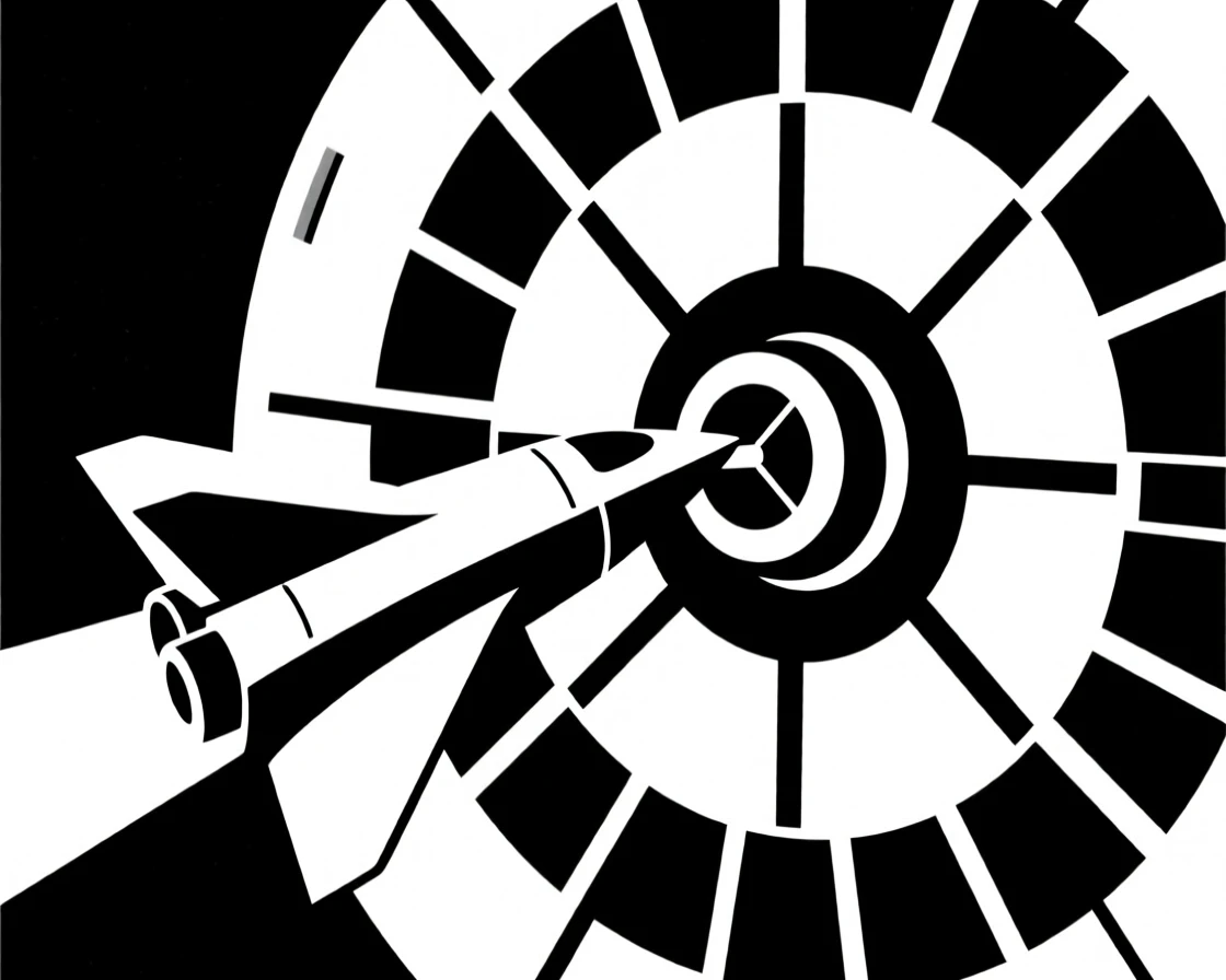 A spacecraft docking with a space station.