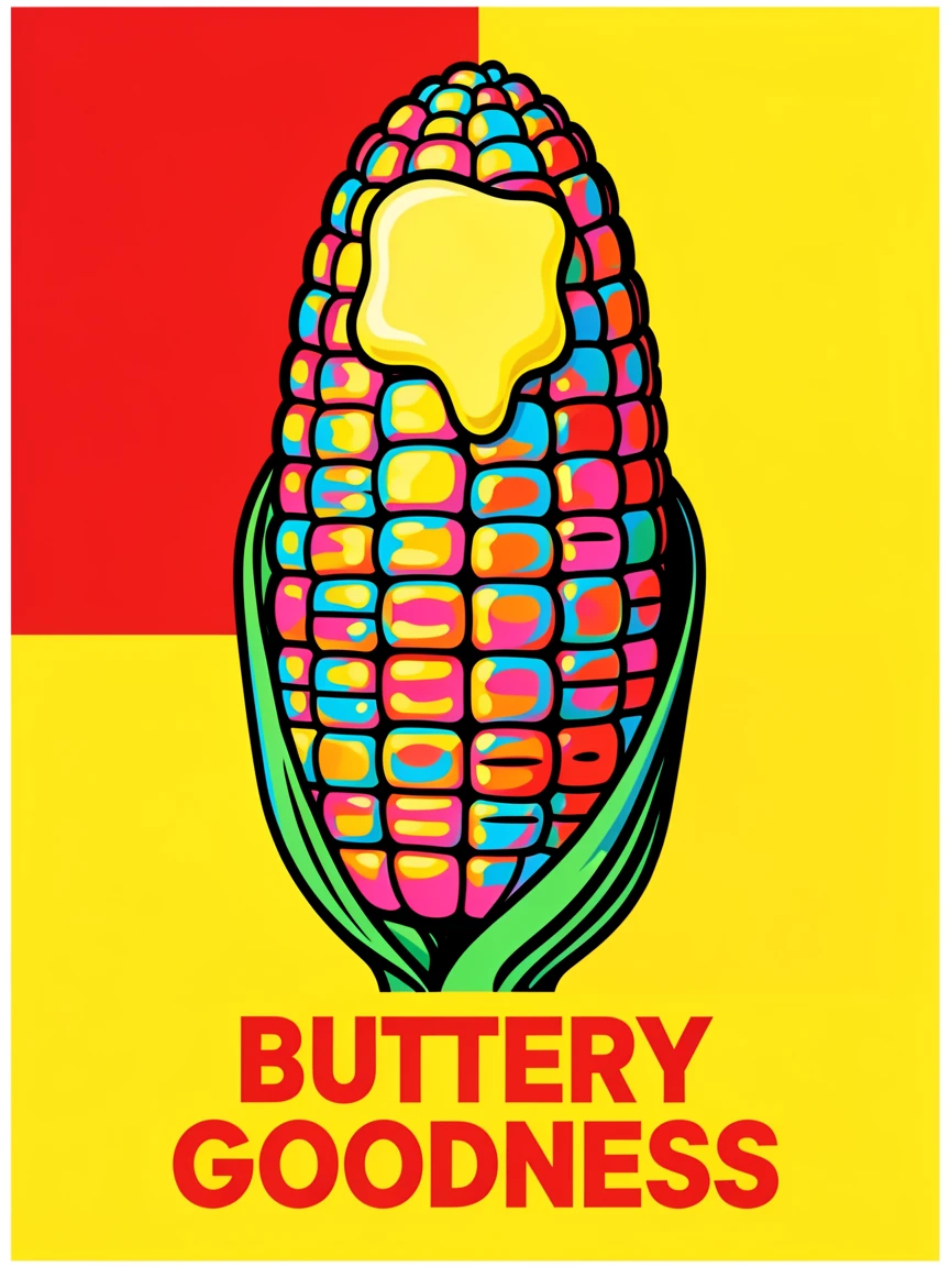 Grilled corn on the cob with butter