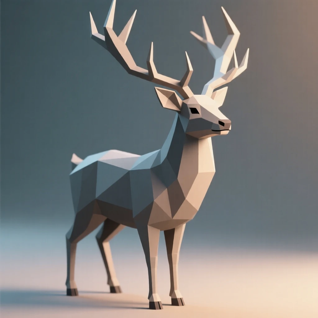 A stag with towering antlers standing alert, in the soft light of late afternoon. the framing draws the eye directly to its gaze. The mood is tender and intimate.