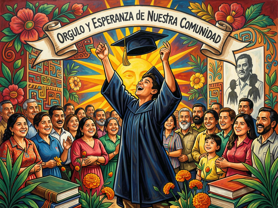 A young graduate tossing their cap into the air