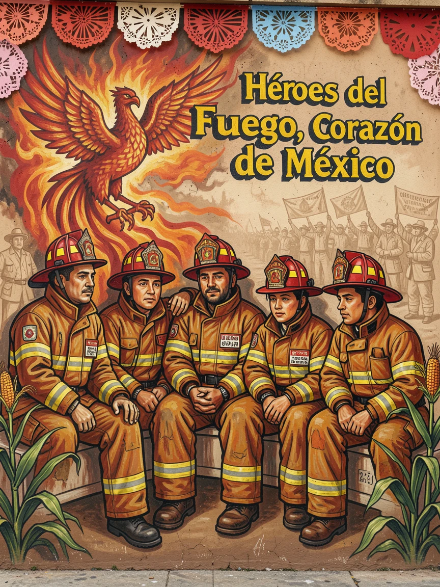 A group of firefighters resting after a long shift