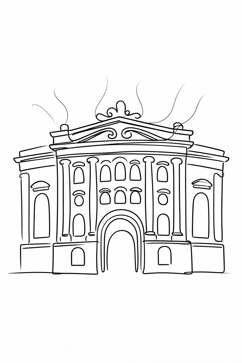 A grand opera house facade lit for an evening performance