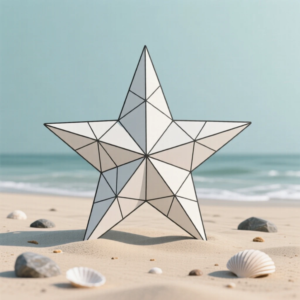 A starfish resting on a sandy ocean floor