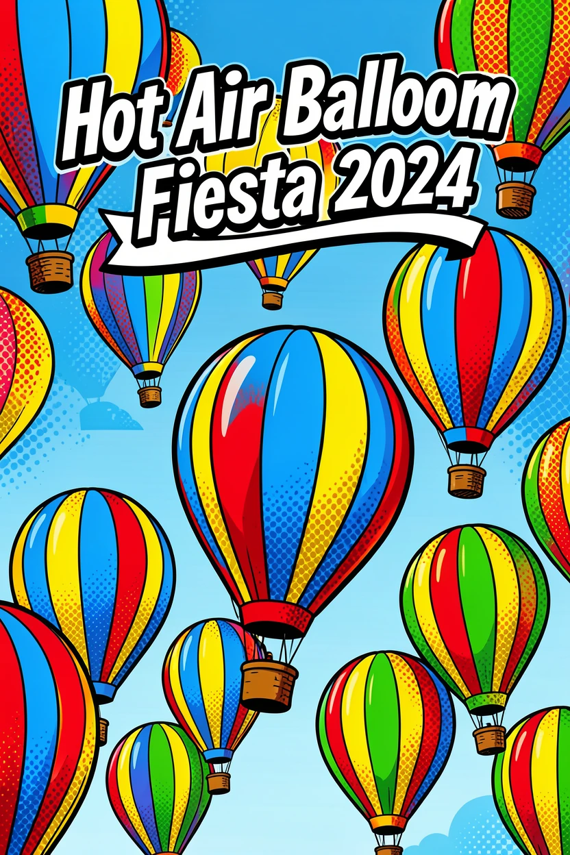 A hot air balloon fiesta filling the sky with color