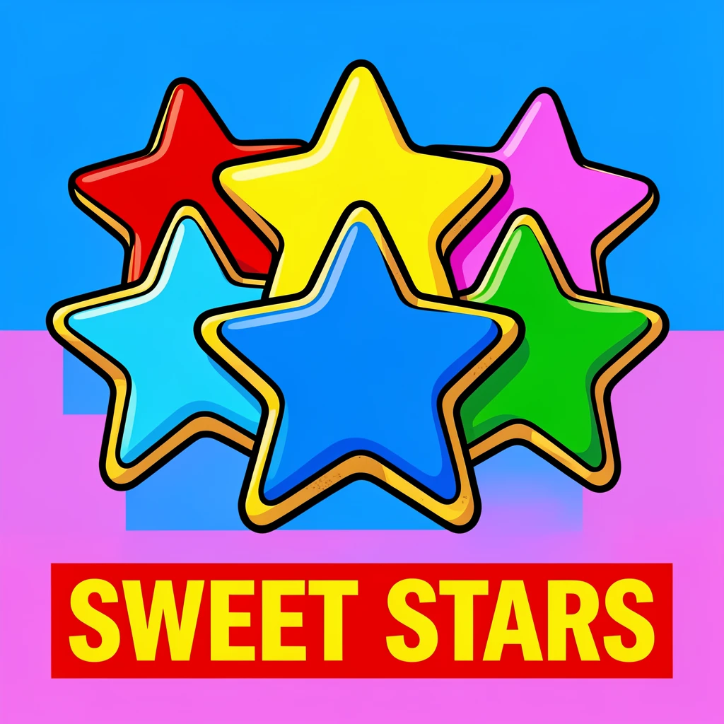 Iced sugar cookies shaped like stars