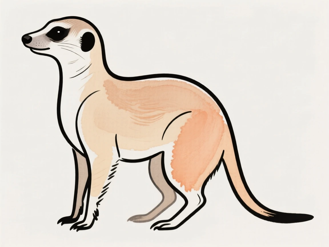 A meerkat standing sentry