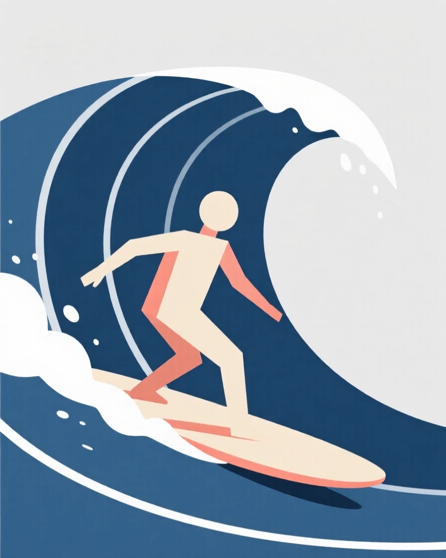 A person surfing a large ocean wave