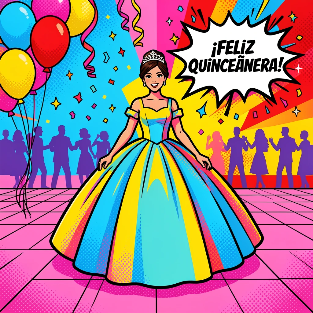 A quinceañera celebration with an elegant dance floor