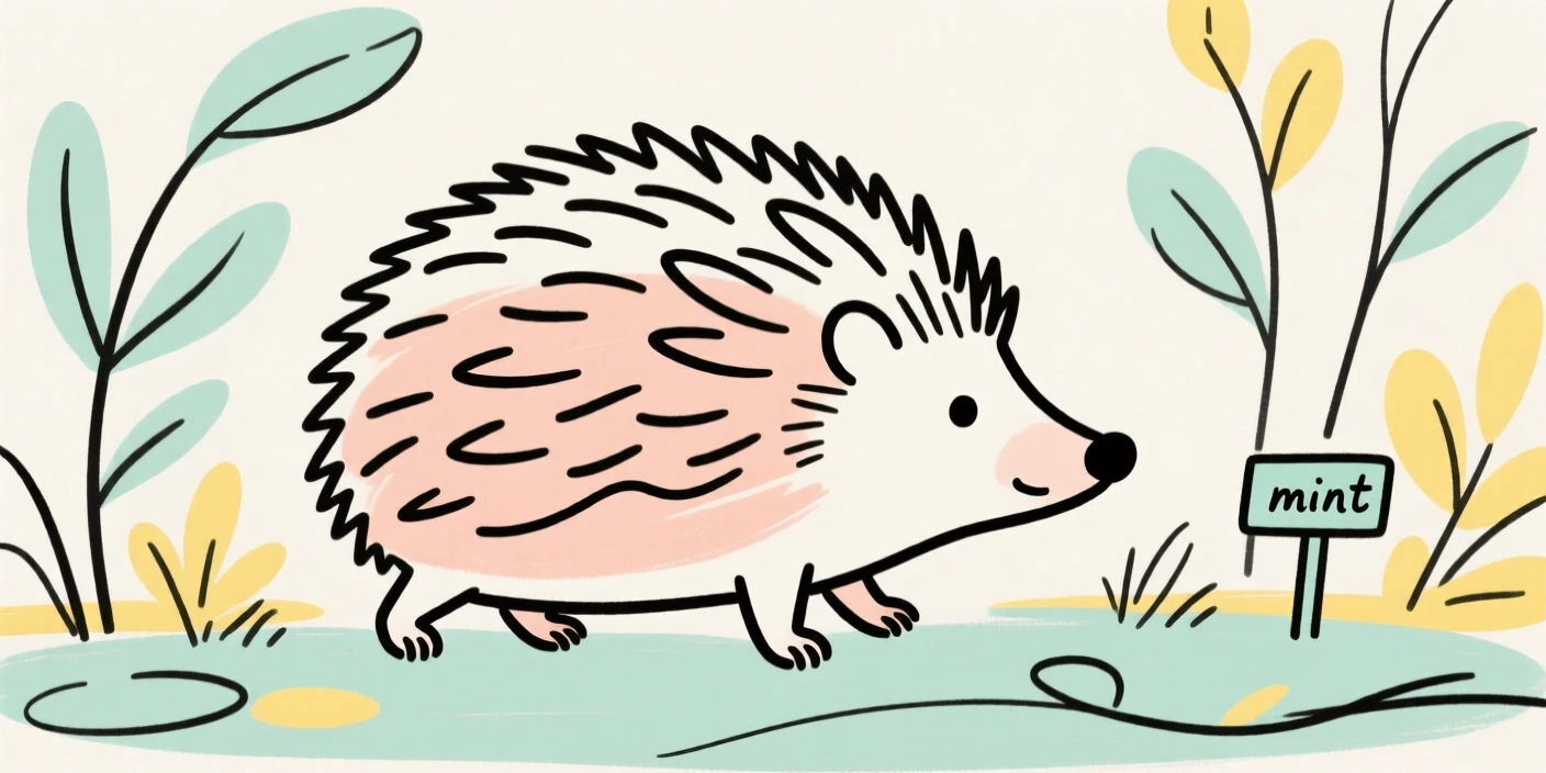 A hedgehog exploring a garden