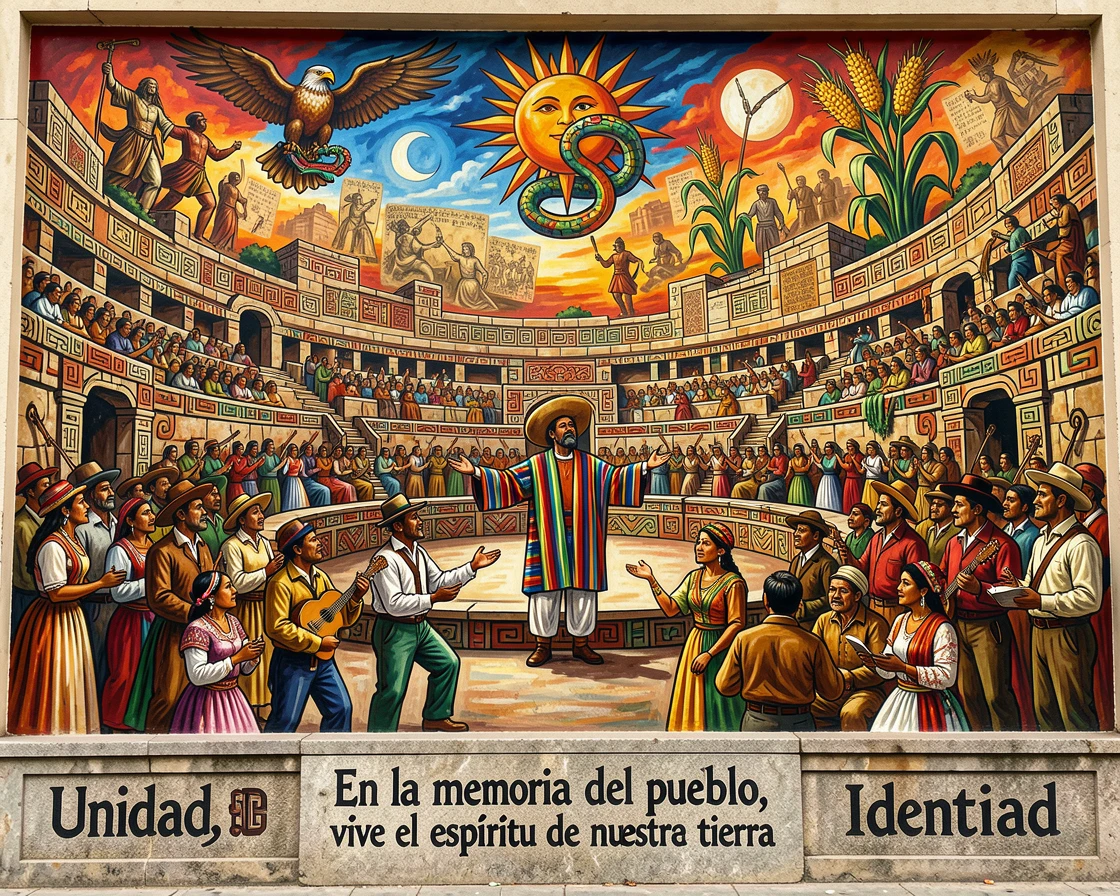 A grand amphitheater filled with echoes of a bygone era