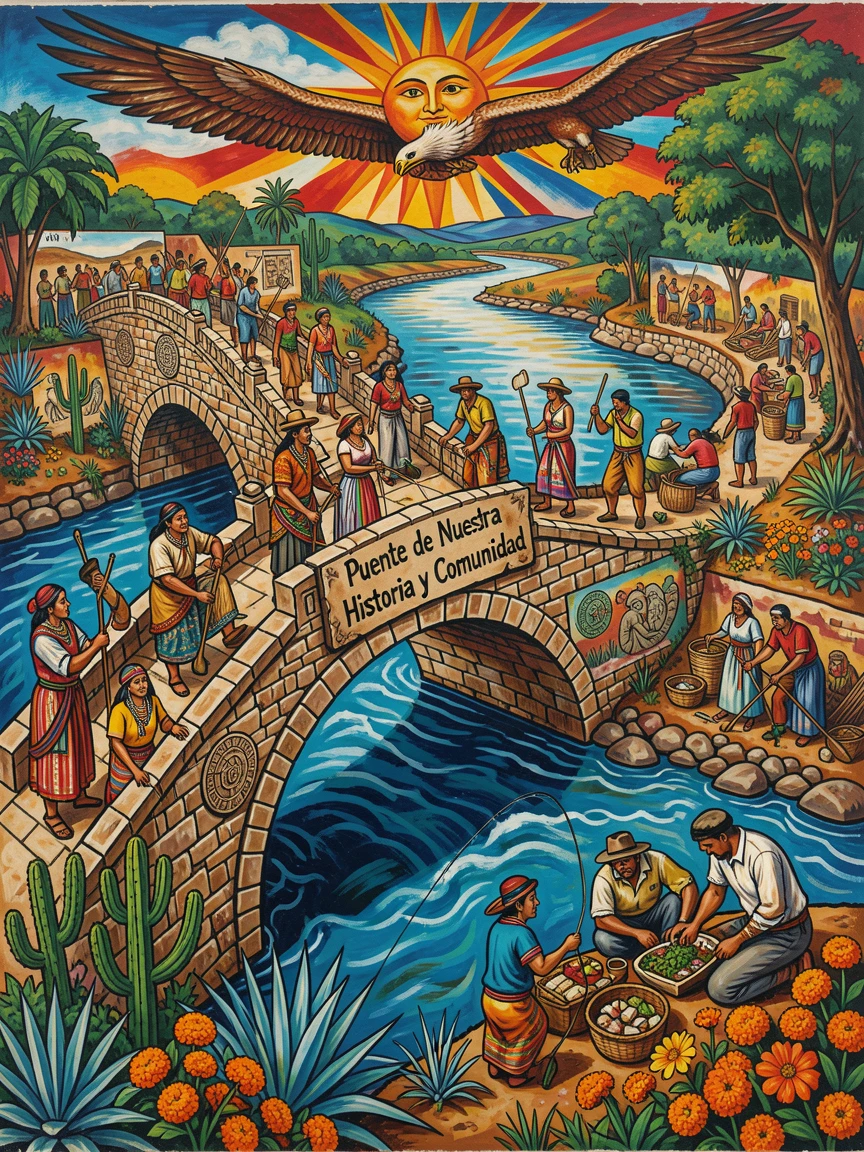 A stone bridge built centuries ago still spanning a river