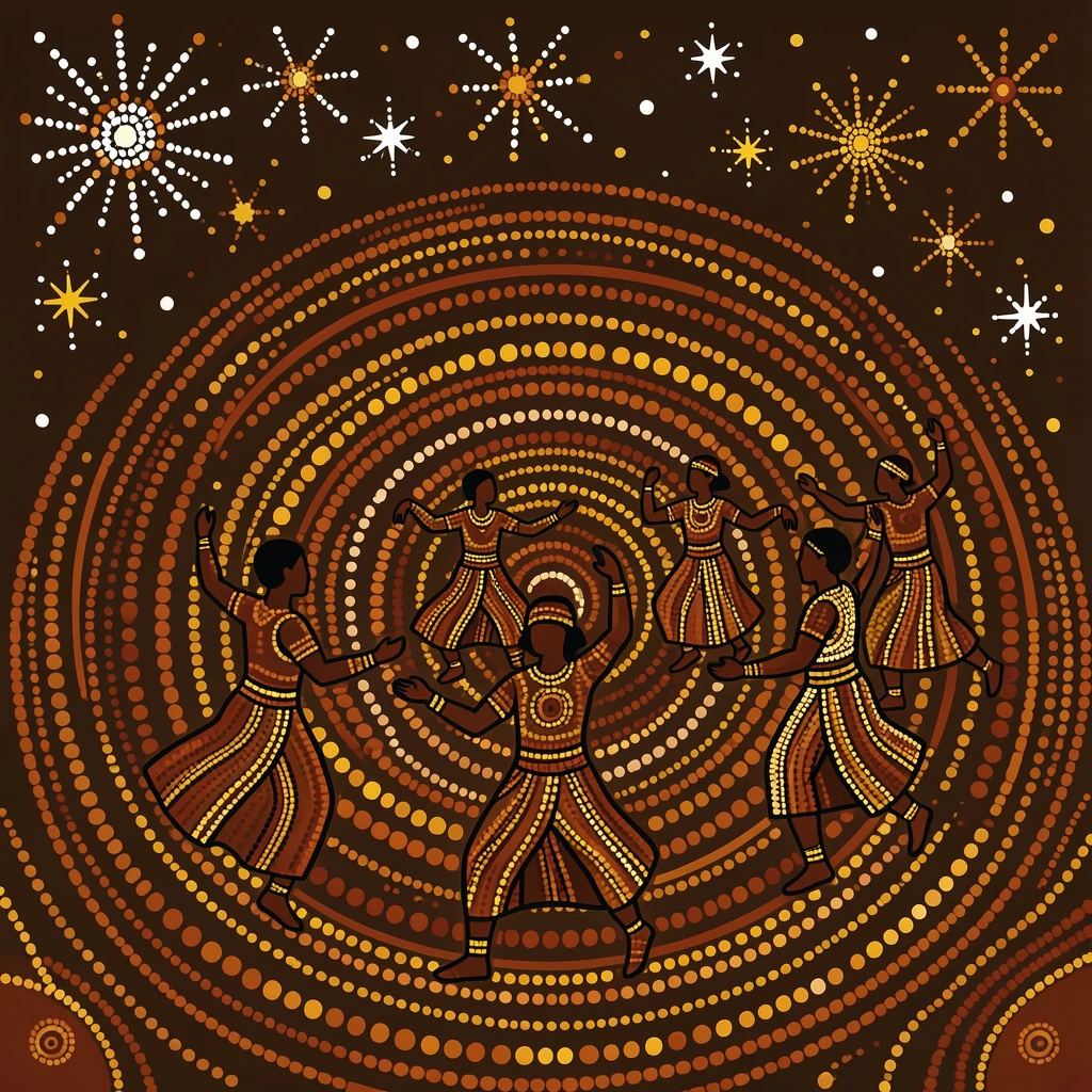 A traditional dance performed under the stars
