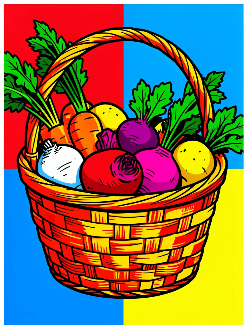 Root vegetable harvest basket