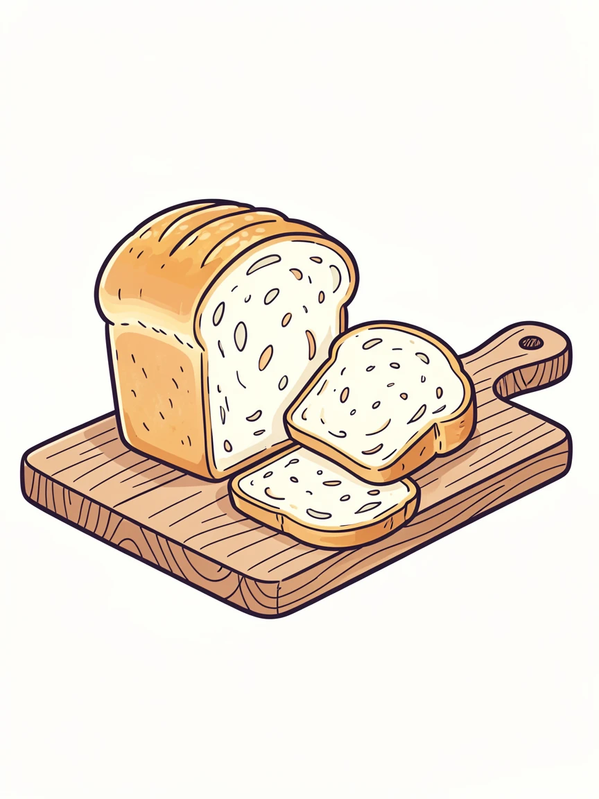 A rustic loaf of sourdough bread with a golden crust cut open on a wooden board.