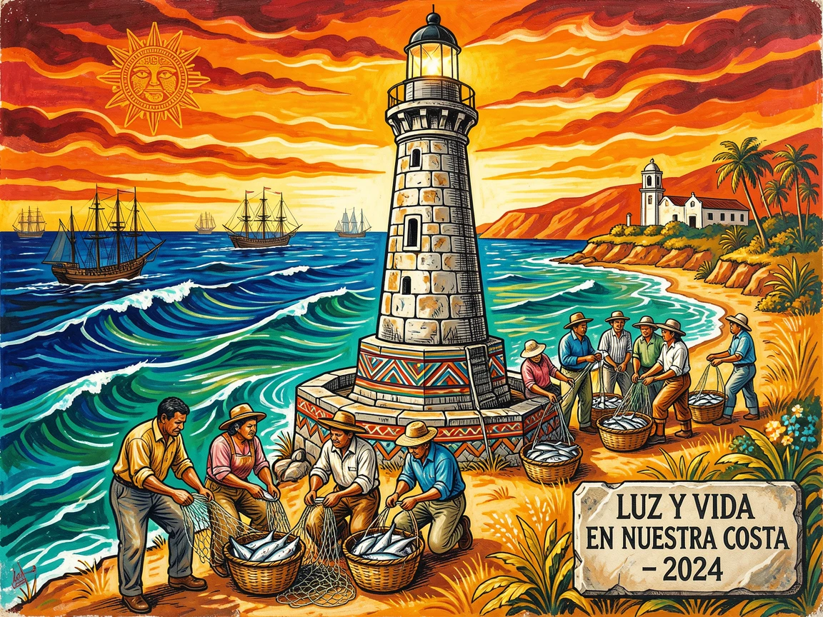 A stone lighthouse standing watch over a historic coastline