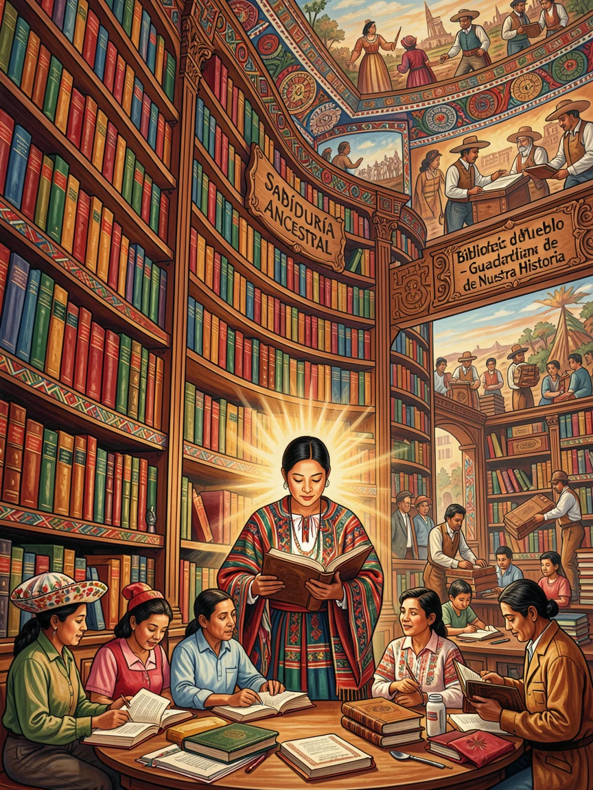 A grand old library with towering shelves of leather-bound books