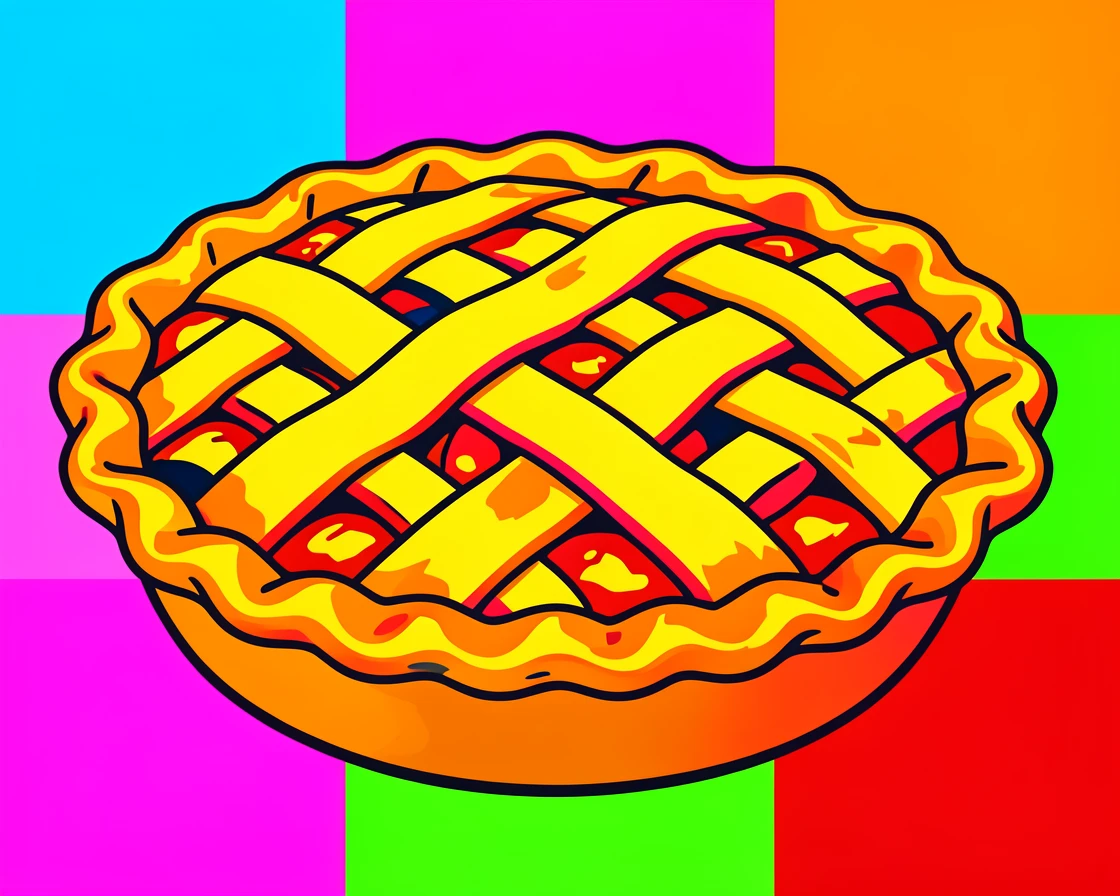 Fresh baked apple pie with a lattice crust