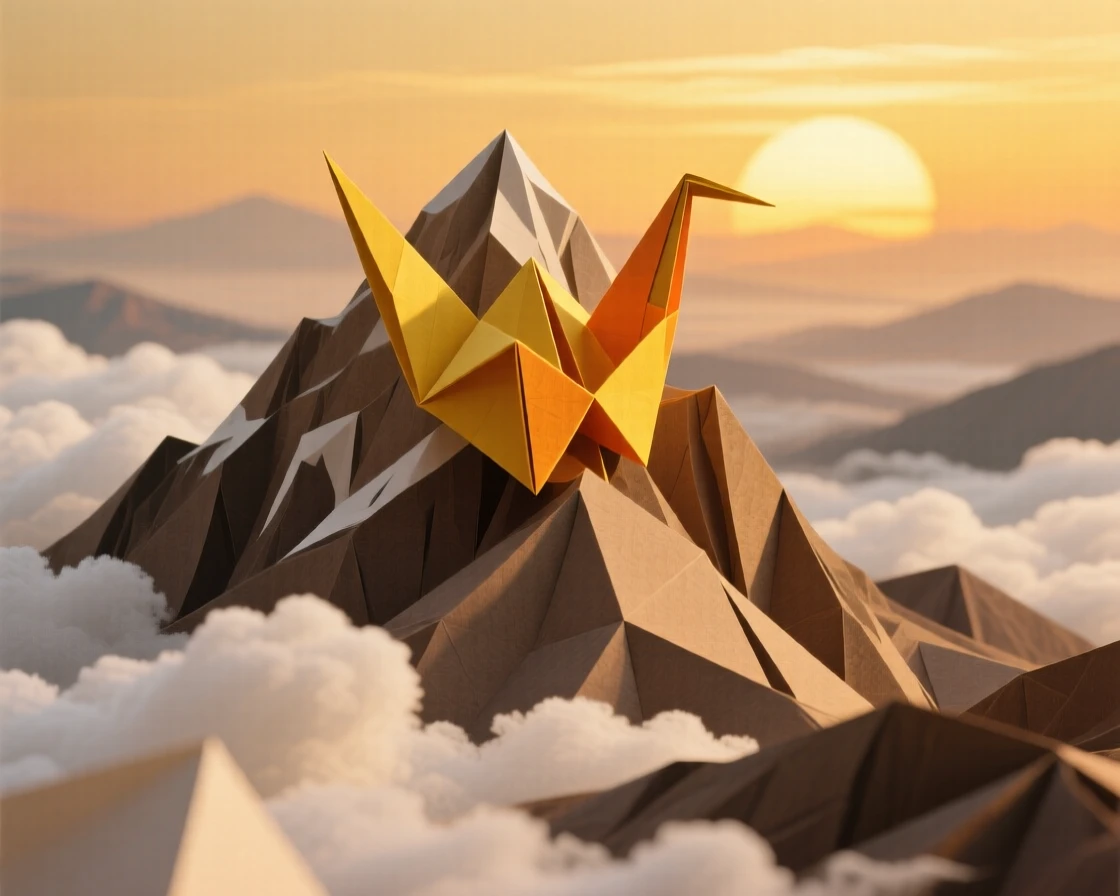 A rugged mountain summit above the clouds at sunrise, the world spread out below.