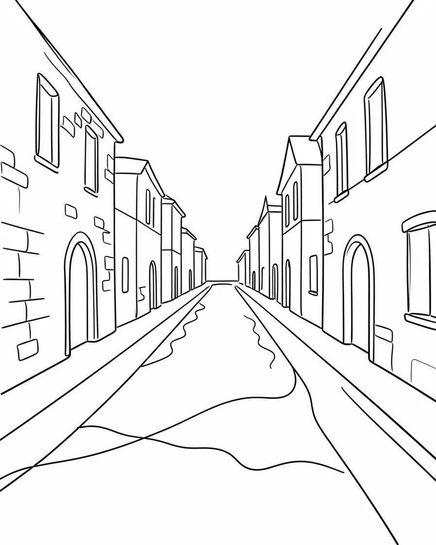 A narrow canal-side walkway lined with old stone buildings