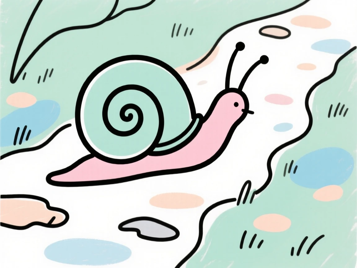 A snail on a garden path