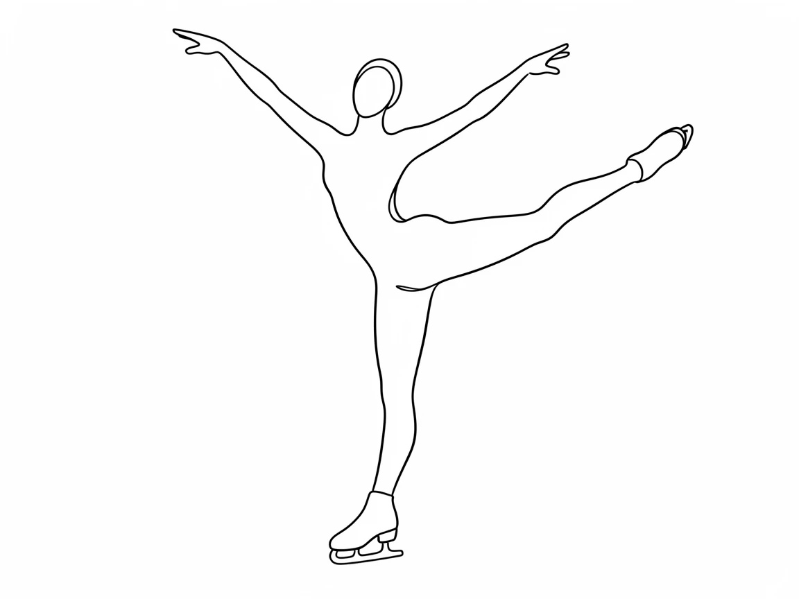 A figure skater is performing