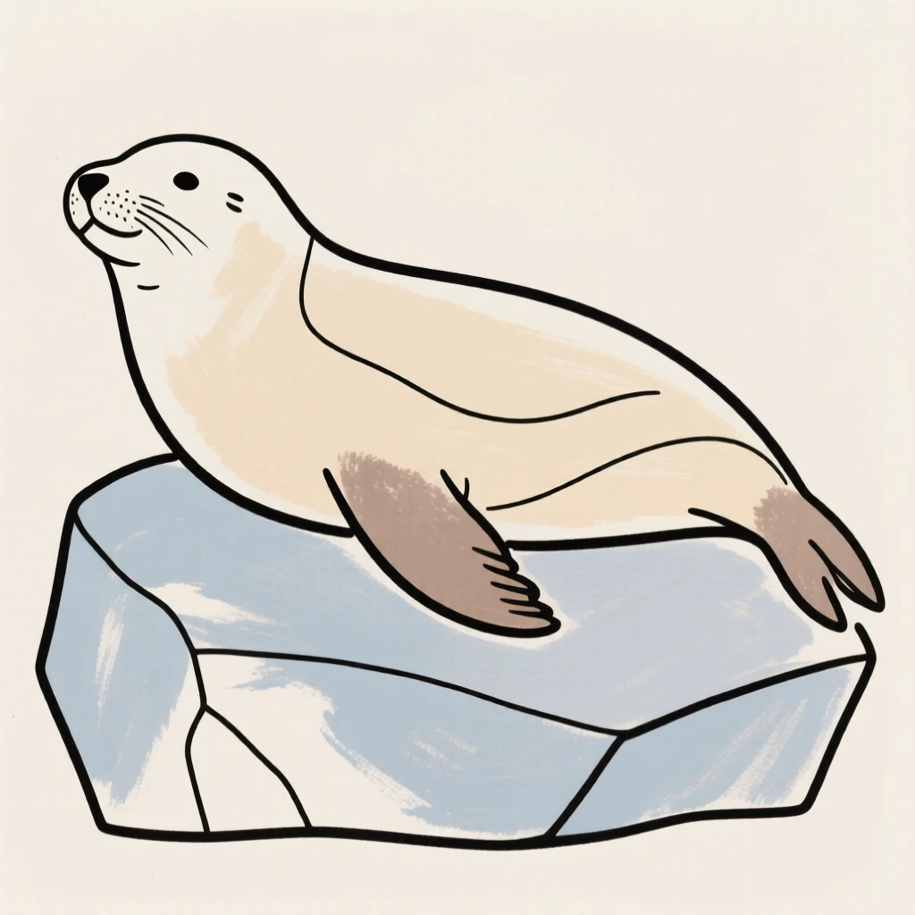 A seal lounging on a rock