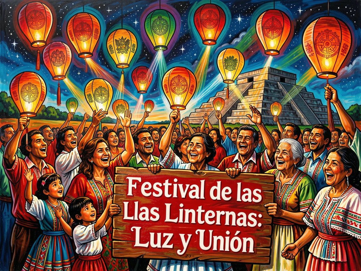 A lantern festival lighting up the night sky