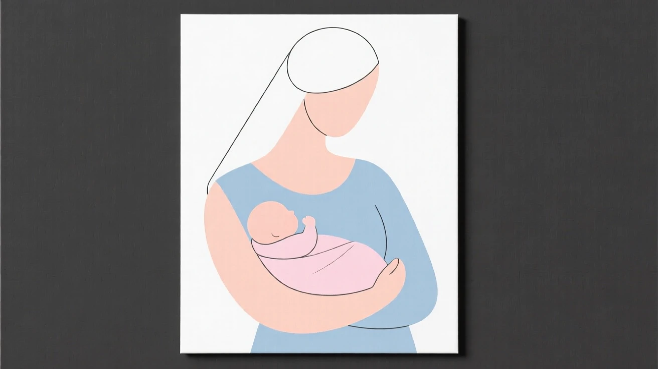 A mother holding her newborn baby