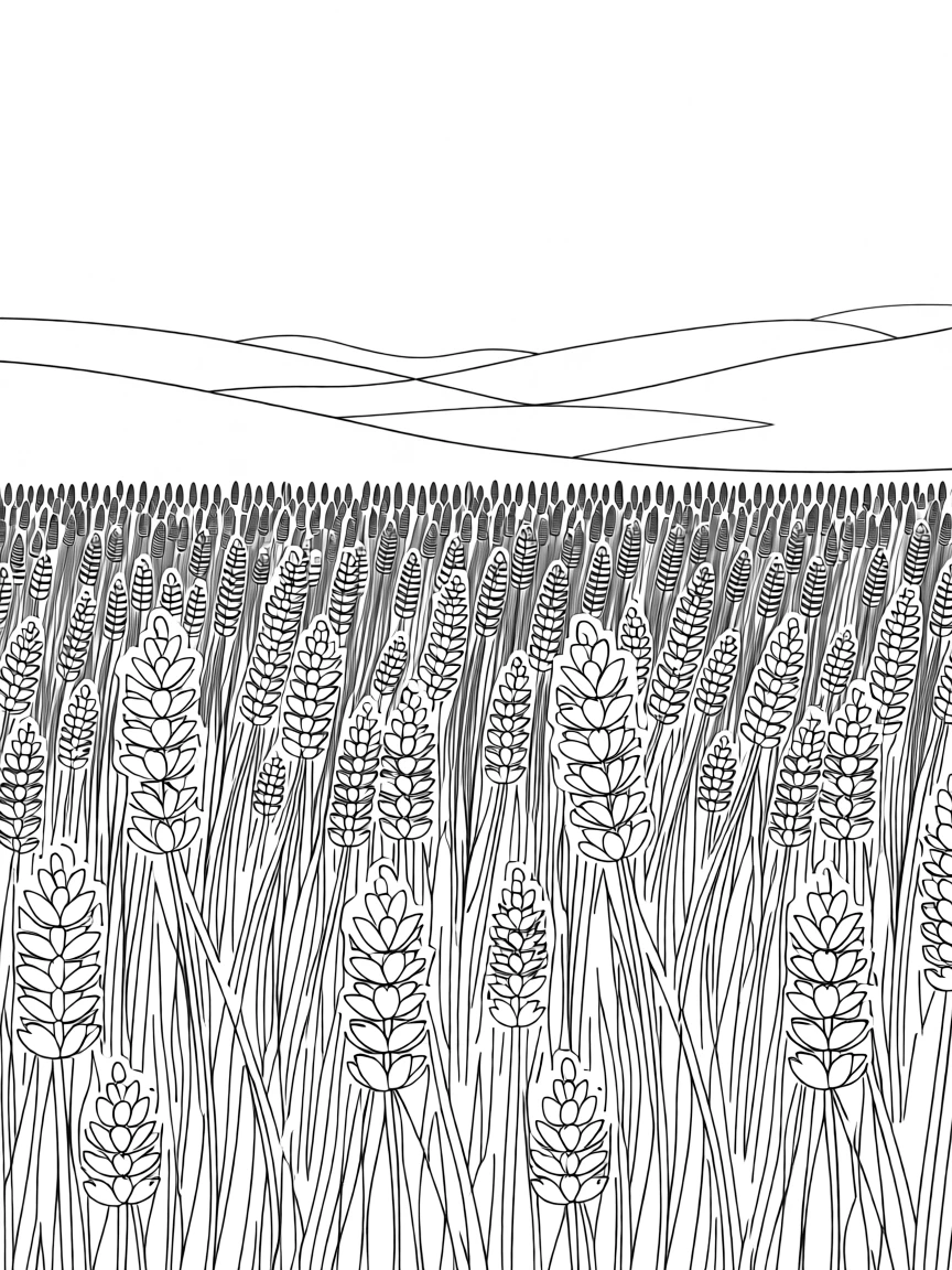A field of lavender stretching toward distant hills
