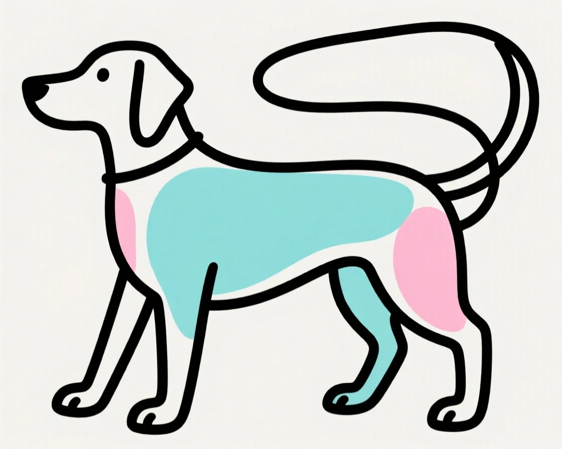 A rescue dog wagging its tail