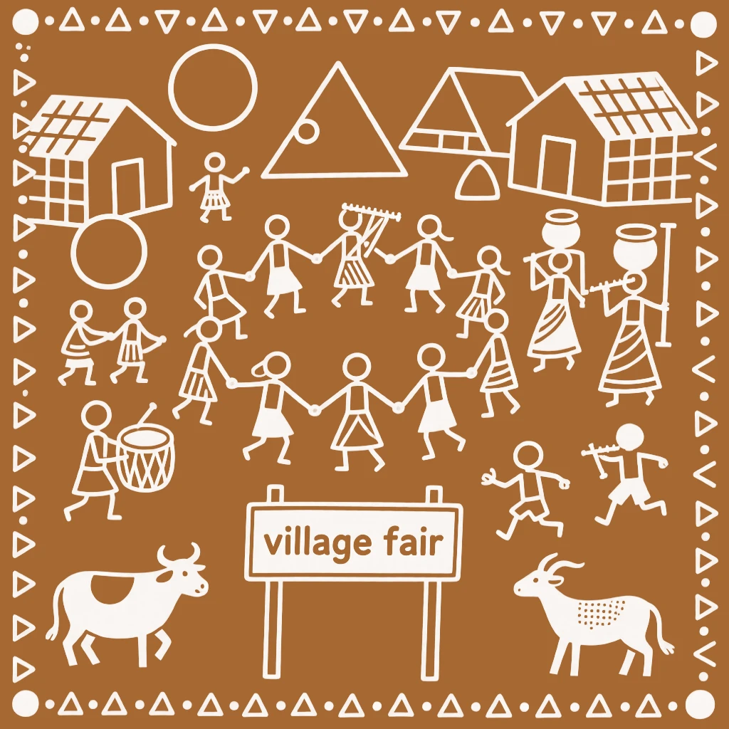 A village fair celebrated with the whole community gathered in the square.