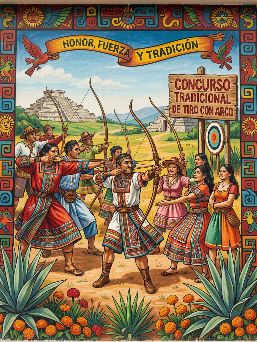 A traditional archery competition held in an open field