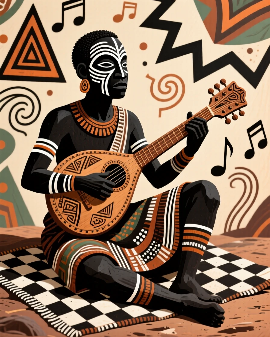 A wandering musician resting after a long day of work.