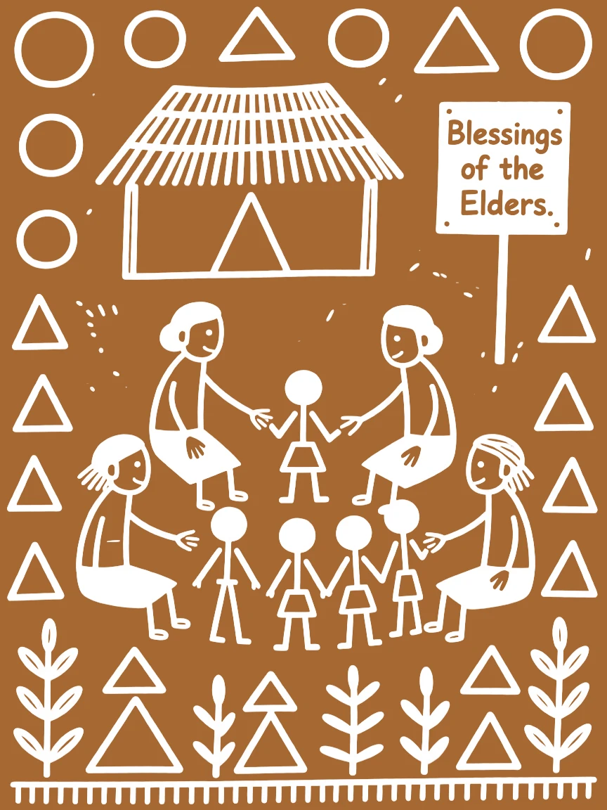 A coming-of-age ritual celebrated as elders bless the youngest members of the family.