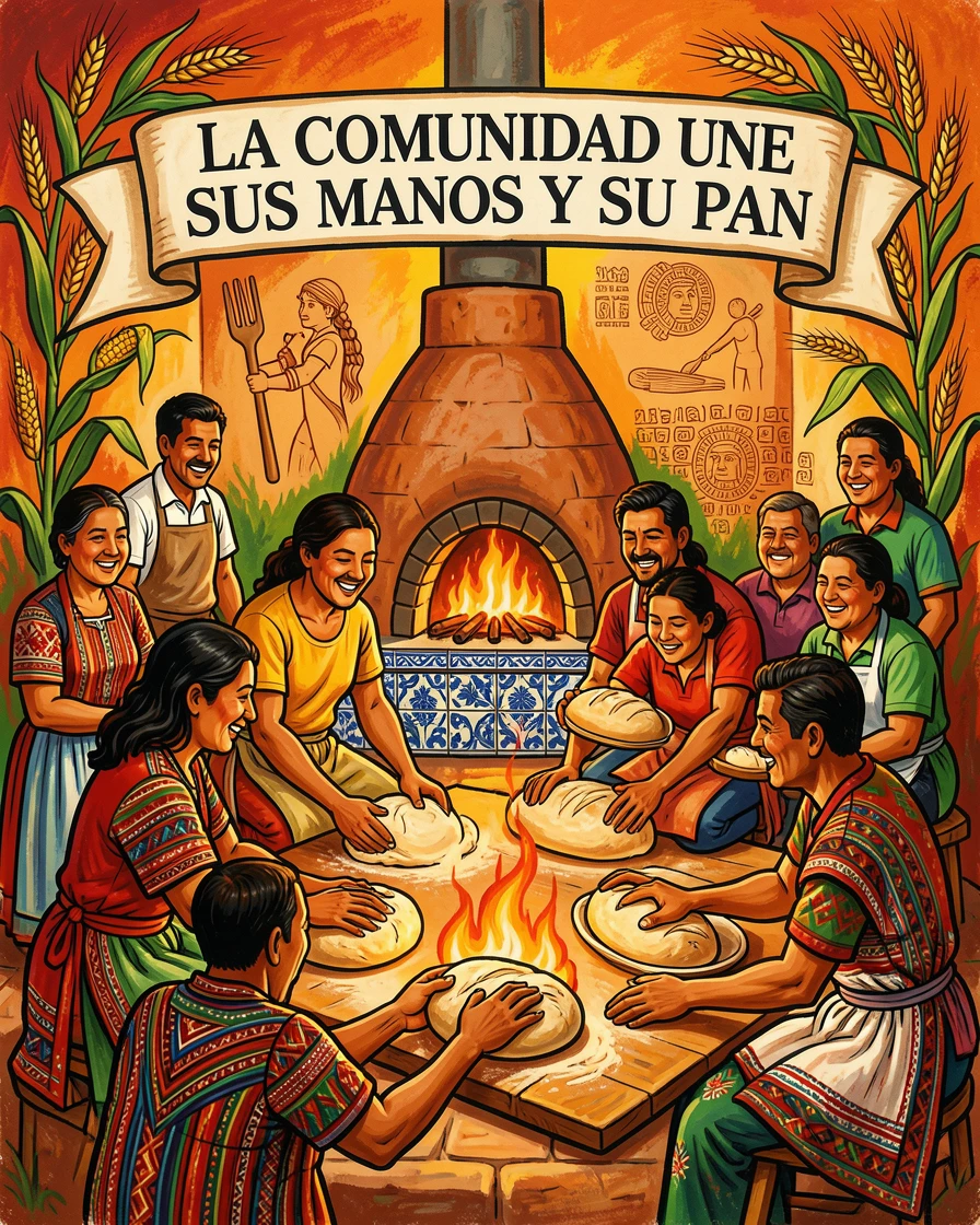 A traditional bread-making ceremony shared among neighbors